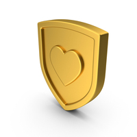 Gold Heart Icon PNG & PSD Images