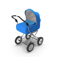 Baby Stroller Blue PNG & PSD Images