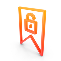 Bookmark Unlock Symbol PNG & PSD Images