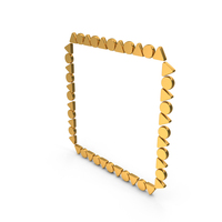 Gold Decorative Triangle And Circle Box Icon PNG & PSD Images