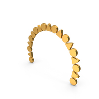 Gold Decoration Triangle And Circle Ring Icon PNG & PSD Images
