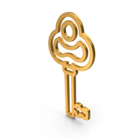 Lock Key Icon Gold PNG & PSD Images