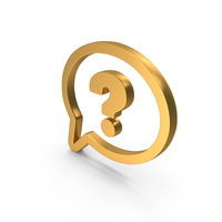 Question Mark Help Speech Bubble Icon Gold PNG & PSD Images