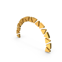 Triangle Shape Ring Decoration Icon Gold PNG & PSD Images