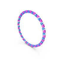Triangle Shape Ring Decoration Circle Design Coloured Icon PNG & PSD Images