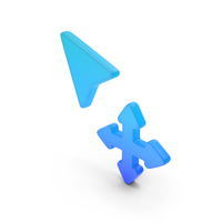 Move Cursor Symbol Glowing PNG & PSD Images