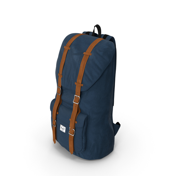 Classic Backpack With Leather Straps PNG & PSD Images