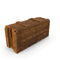 Vintage Wooden Military Ammo Crate PNG & PSD Images