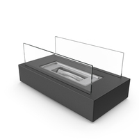 Black Bio Ethanol Fireplace Switched Off PNG & PSD Images