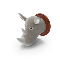 Fabric Rhinoceros Head Trophy PNG & PSD Images