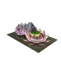 Wujin Lotus Building Night Lights On PNG & PSD Images