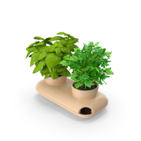 Sagaform Double Pot With Herbs Beige PNG & PSD Images