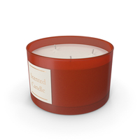 Scented Candle Red With 3 Wicks PNG & PSD Images