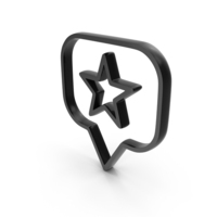 Starred Speech Bubble Icon PNG & PSD Images