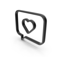 Speech Bubble Valentine Message with Love Icon PNG & PSD Images