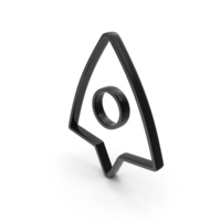 Out Line Space Ship Icon PNG & PSD Images