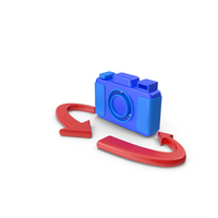 360 Degrees Camera Symbol Blue PNG & PSD Images