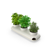 Trio Pot with Herbs Sagaform White PNG & PSD Images