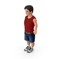 Dwarf Male Character Summer Style Standing Pose PNG & PSD Images