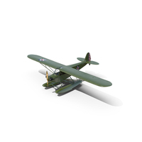 Piper J 3 Cub Light Aircraft with Floats PNG & PSD Images