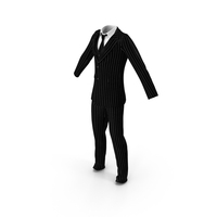 Pinstripe Suit with Tie PNG & PSD Images