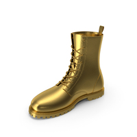 Leather Right Gold Boot PNG & PSD Images