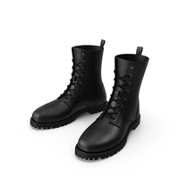 Boots Leather Black PNG & PSD Images