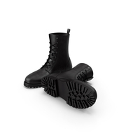 Boots Leather Black PNG & PSD Images