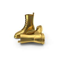Leather Gold Boots PNG & PSD Images