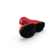 Leather Red Right Boot PNG & PSD Images