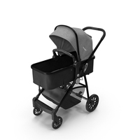 Foldable Sleeping Bassinet Gray PNG & PSD Images