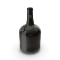 Antique Glass Rum Bottle PNG & PSD Images