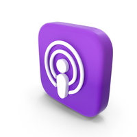 iPhone iOS Podcasts Icon PNG & PSD Images