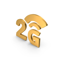 Gold 2G Network Signal Outline Icon PNG & PSD Images