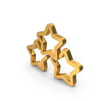 Gold 3 Star Rating Icon PNG & PSD Images