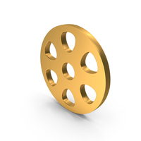 Gold Film Reel Icon PNG & PSD Images