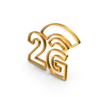 Gold 2G Network Signal Outline Icon PNG & PSD Images