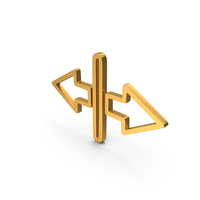 Separate Images Arrows Icon Gold PNG & PSD Images