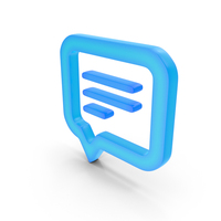 Text Message Symbol Glowing PNG & PSD Images