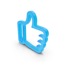 Thumps Up Symbol Glowing PNG & PSD Images