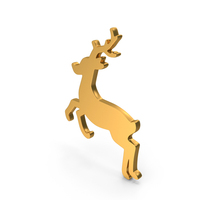 Gold Christmas Decoration Deer Icon PNG & PSD Images