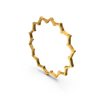 Gold Flower Outline Icon PNG & PSD Images