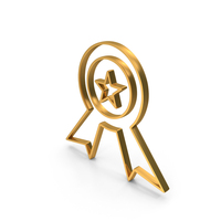 Gold Badge Outline Icon PNG & PSD Images