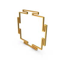 Gold Shri Chakram Border Icon PNG & PSD Images