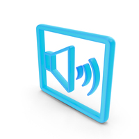 Volume High Symbol Glowing PNG & PSD Images