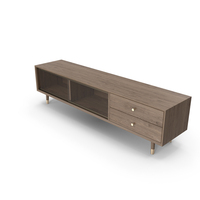 Vintage Wood Low Sideboard PNG & PSD Images