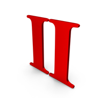 Red Metal Roman Number Two Icon PNG & PSD Images