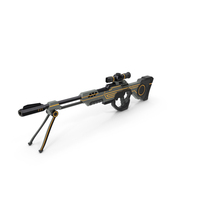 Futuristic Aglow Sniper Rifle PNG & PSD Images