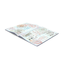 Passport Of US With Travel Stamps PNG & PSD Images