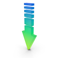 Arrow Green Blue Down PNG & PSD Images